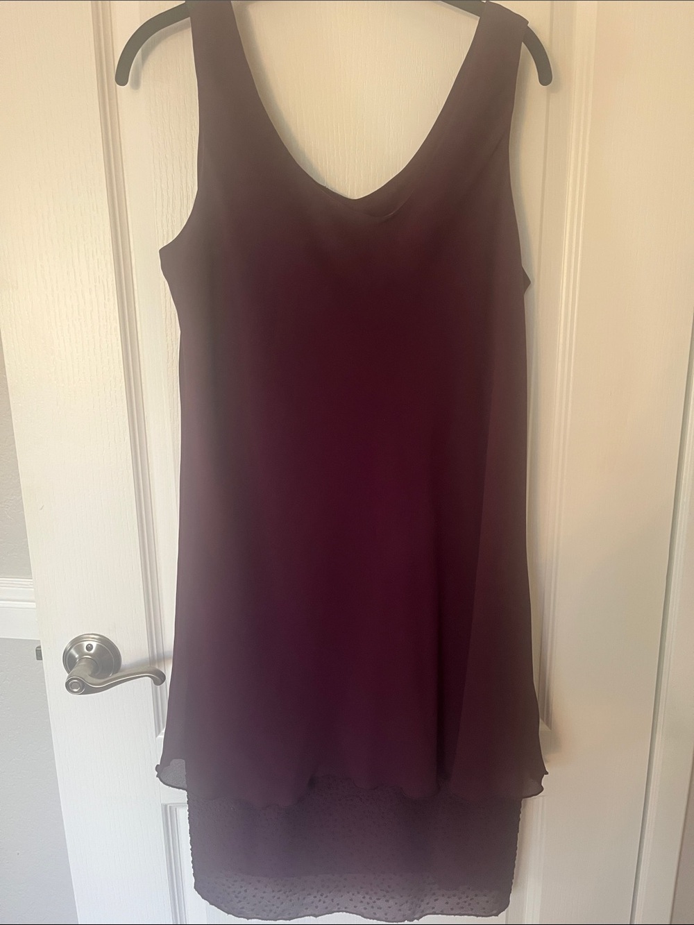 Elegant Sleeveless V-Neck Wedding Dress in Deep Plum